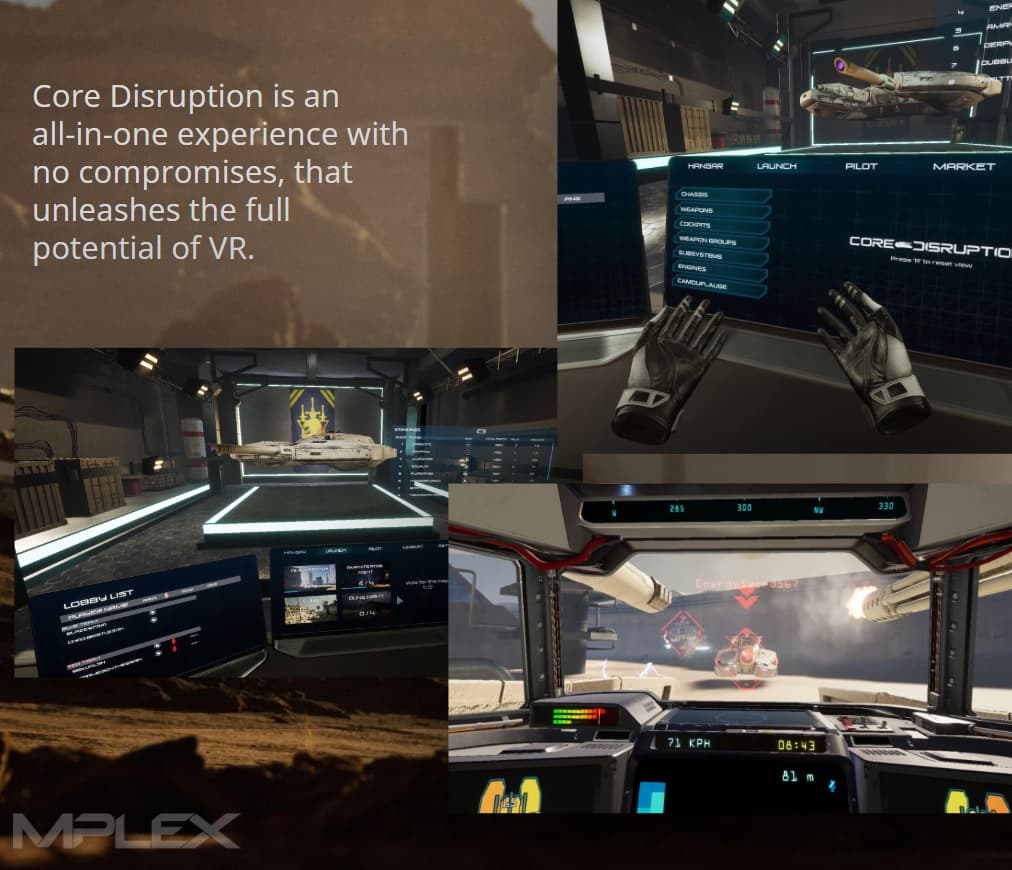 Core Disruption - reducing VR simulation sickness